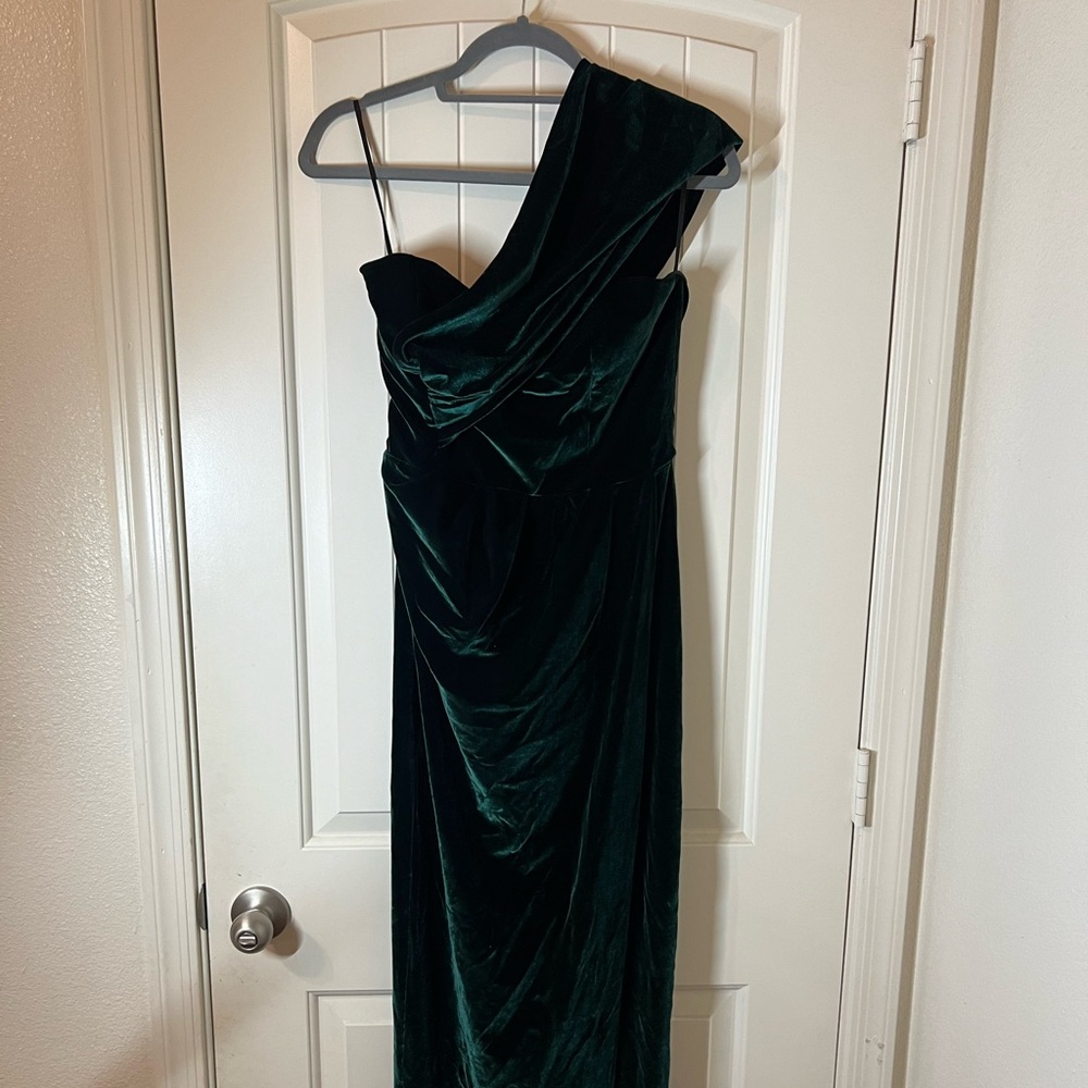 Emerald Green Velvet Dress